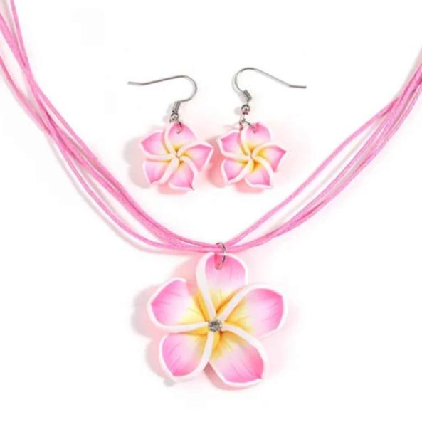 Komplet nakita iz polimerne mase - roza 1992