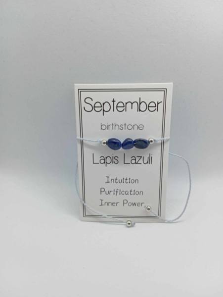 Zapestnica za Astrološki mesec SEPTEMBER - LAPIS LAZURI 2434