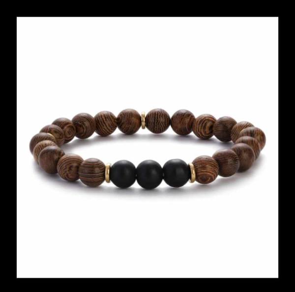 Zapestnica iz oniksa in lesa 2920