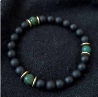 Zapestnica iz oniksa in aventurina 2918