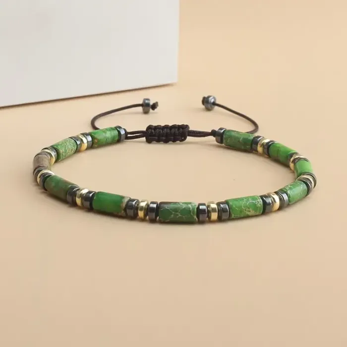 Zapestnica iz Afriškega turkiza in Hematita – “Urok odpuščanja” 5965