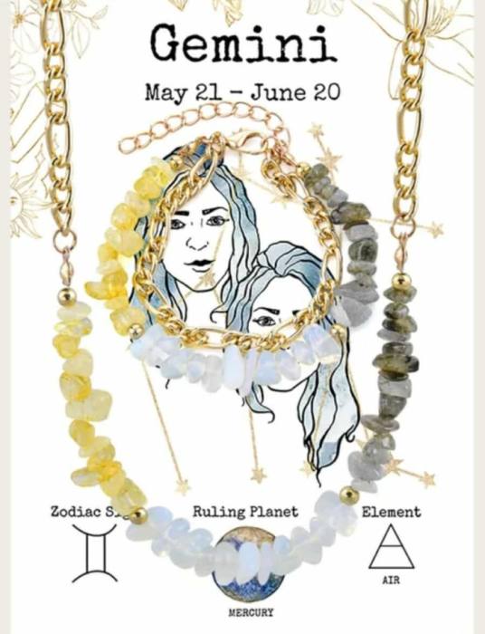 Energijski nakit iz kristalov za astrološko znamenje DVOJČKA - Ogrlica in zapestnica 5745