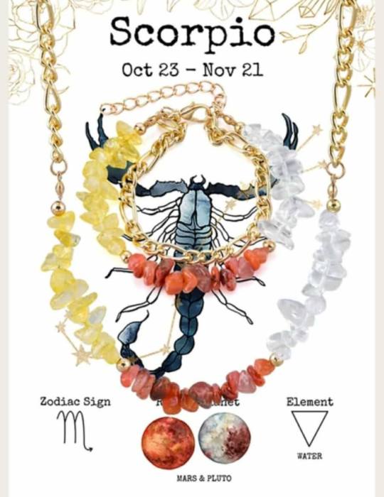 Energijski nakit iz kristalov za astrološko znamenje ŠKORPIJON - Ogrlica in zapestnica 5752