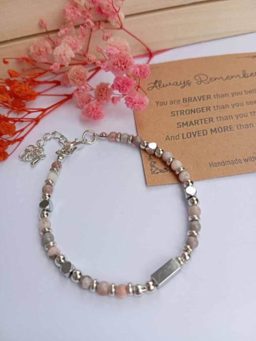 Zapestnica Rožnati Jaspis (Pink Jasper) – LJUBEZEN 5576