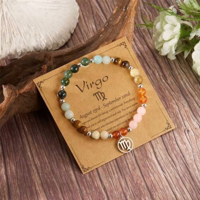 Zapestnica iz naravnih kristalov za astrološko znamenje DEVICA 5808