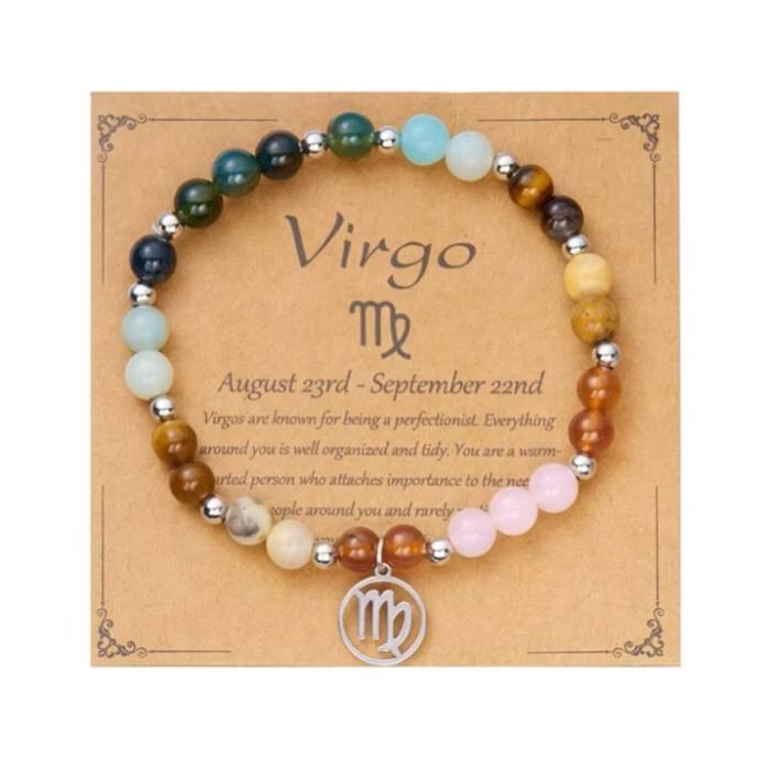 Zapestnica iz naravnih kristalov za astrološko znamenje DEVICA 5807