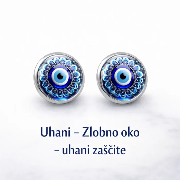 Uhani zlobno oko – simbol zaščite in notranje moči 6934