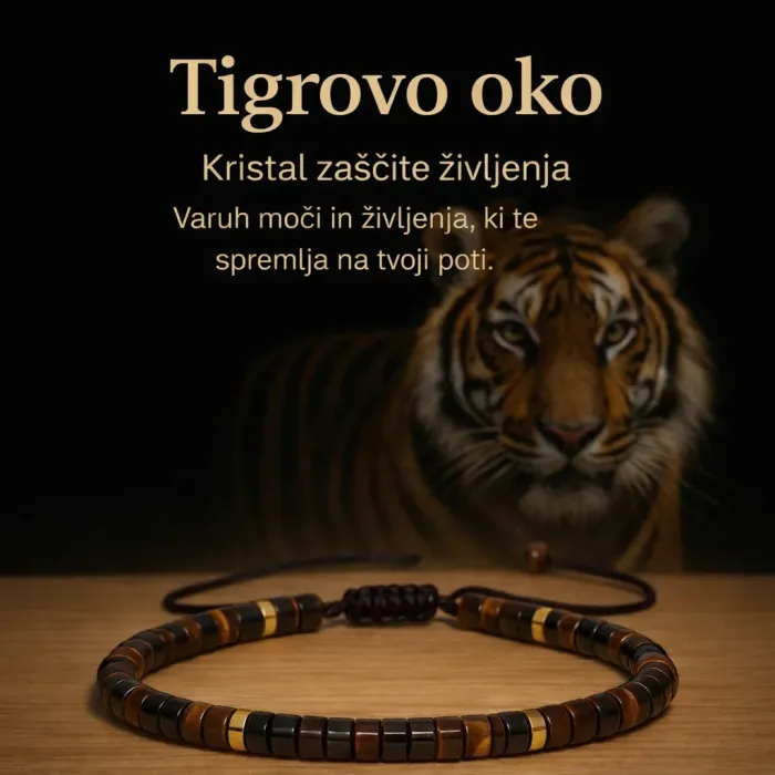 Zapestnica Tigrovo oko – Kristal zaščite, moči in poguma 6532