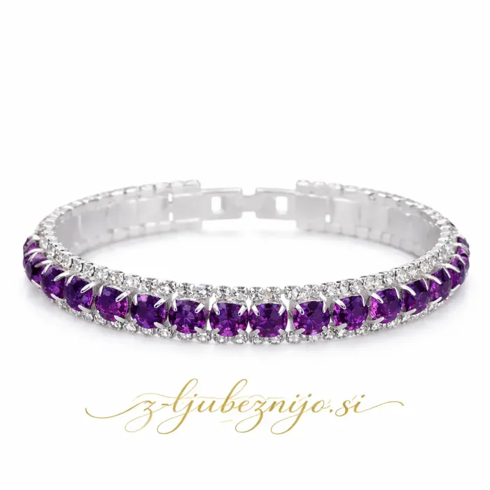 Zapestnica s cirkoniji – viola 6691