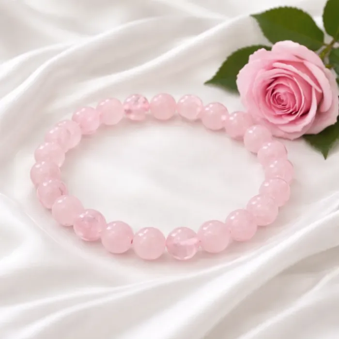 Zapestnica iz naravnih kristalov Roževca -  LJUBEZEN 6456