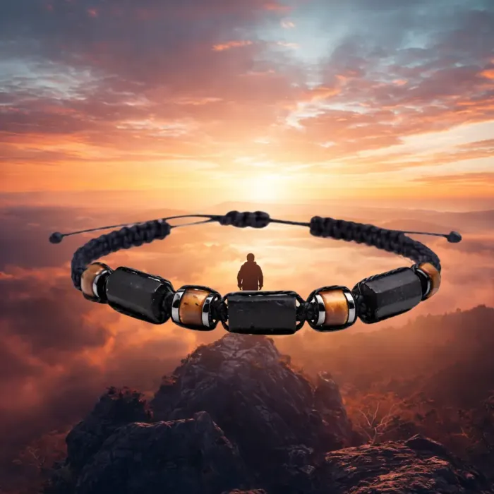 Zapestnica Nezlomljive Moči – Črni turmalin & Tigrovo oko 6380